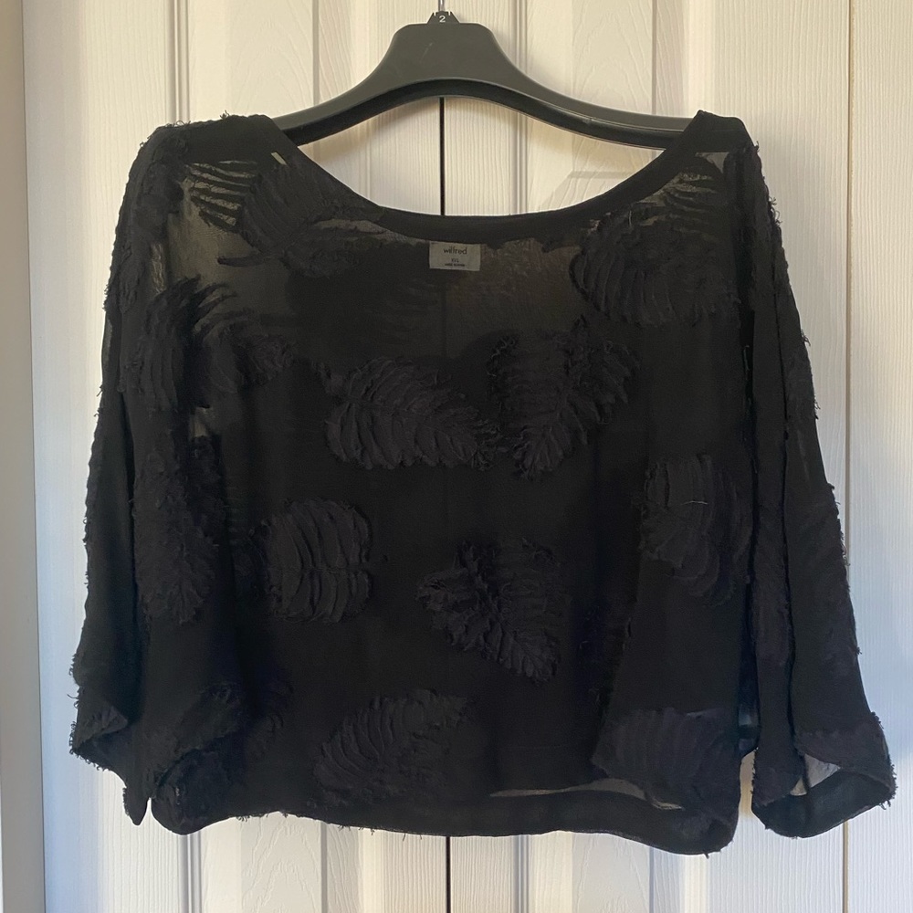 Aritzia Wilfred sheer blouse